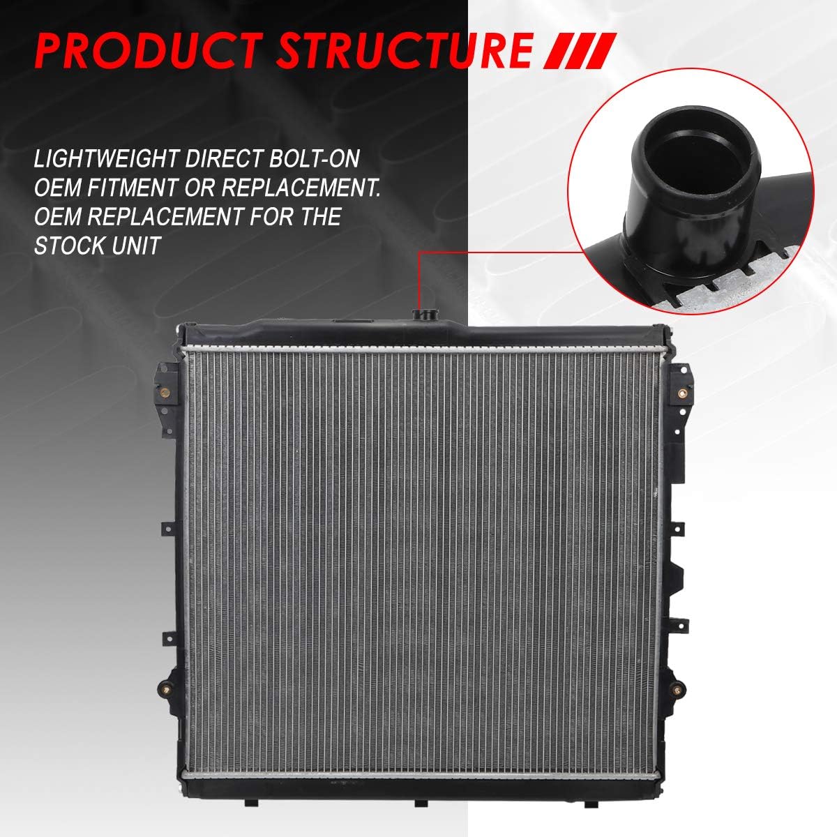 Auto Dynasty Radiator Compatible with 2007-2014 Toyota Tundra 4.0L, DPI 2993 Factory Style 1-Row Cooling Radiator, Aluminum Core