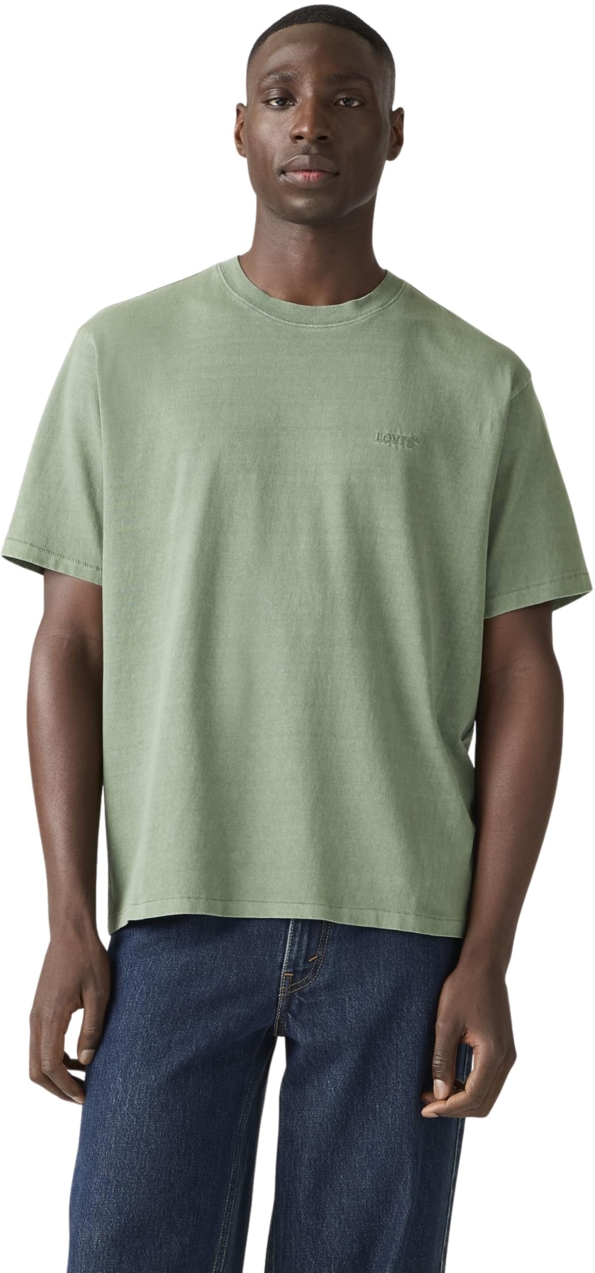 Levi's Men's T-Shirt Red Tab Vintage with Logo, Relaxed Fit, Green (Garment Dye Laurel W), XXL