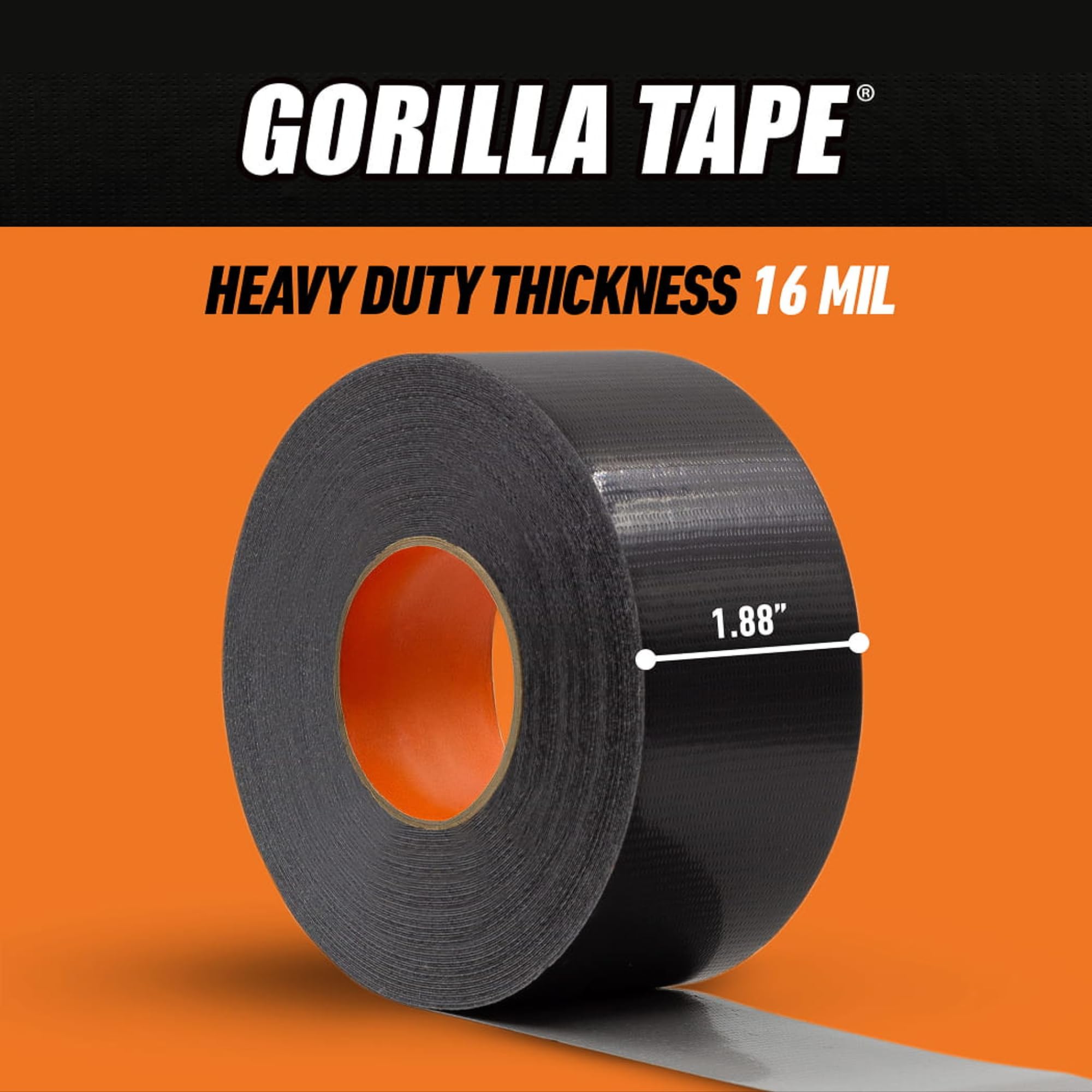 Gorilla Taśma klejąca, długość 27,4 m x szerokość 48 mm, czarna