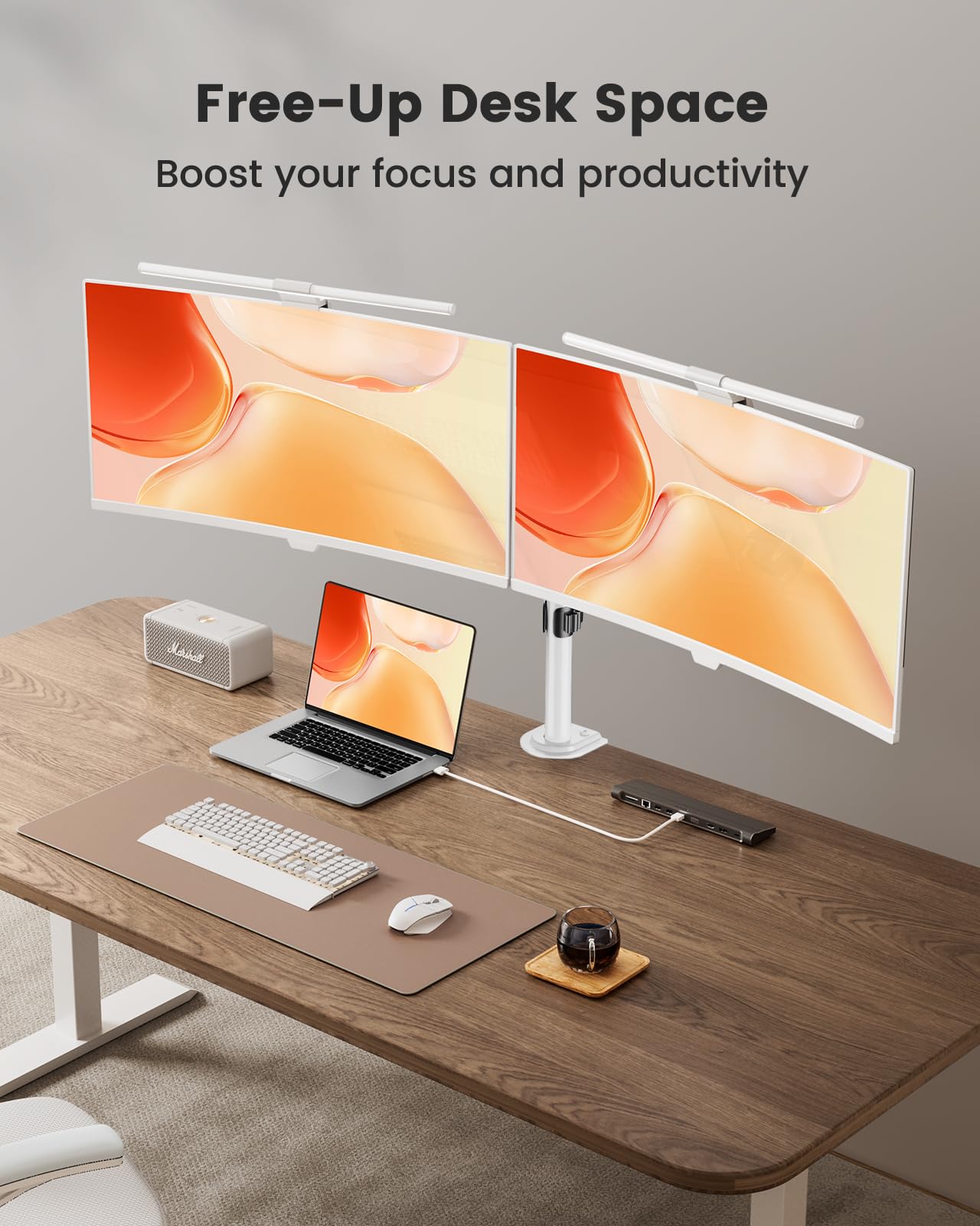 ErGear Supporto Doppio Monitor: Adatto A Schermi Da 13" A 32" E Fino A 8 Kg!