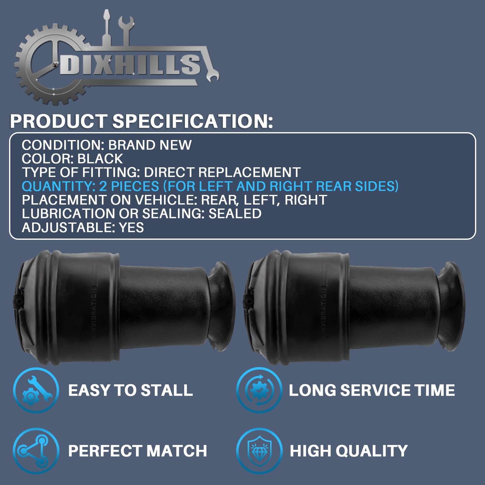 2 pezzi di molle per sospensioni pneumatiche posteriori sinistra e destra compatibili con C4 I Picasso UD C4 I Grand Picasso C4 II Grand Picasso, sostituzione per 5102R8 5102GN 5102.R8