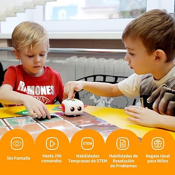 Programmable Robot for Kids 3-5 Years Old, MatataStudio Tale-Bot Pro Robot Screenless Coding Toy for Learning Coding Basics Interactive Stem Educational Toys