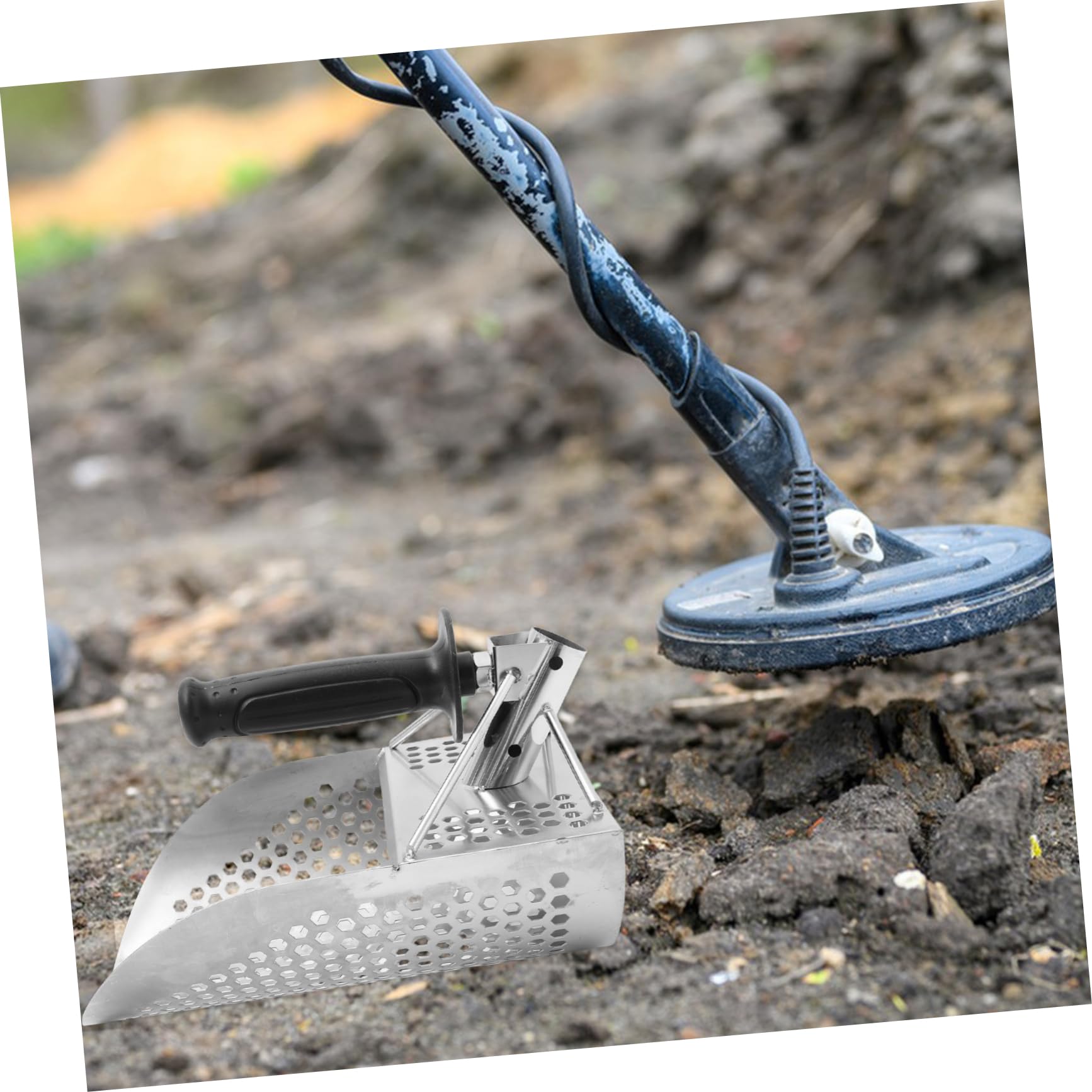 Abaodam Detachable Metal Detector Scoop Sifter for Rocks Soil Lightweight and Durable