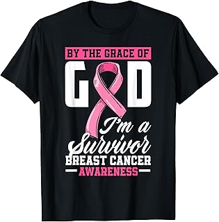 By The Grace God I'm A Survivor Breast Cancer Survivor T-Shirt