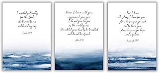 Encouraging Set of 3 Christian Scripture Prints, Bible Verse Wall Art Poster Gift Idea A4 UNFRAMED, Crafty Cow Design