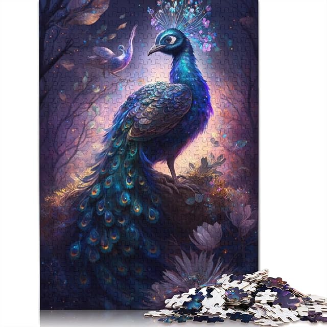 Rompecabezas de 1000 Piezas Dream Peacock Flower Puzzle para Adultos Rompecabezas de Madera Juego desafiante…