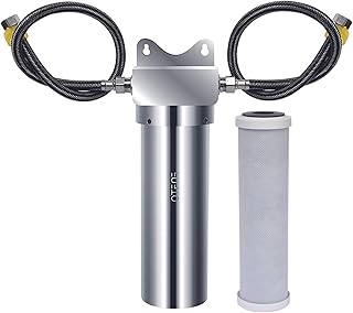 Under Sink Water Filter, 2 Years Lifetime Stainless Steel Under Sink Water Filtration System, 5X Service Life Kitchen Water Filter, Reduces Chlorine, Lead, Heavy Metals, Bad Taste