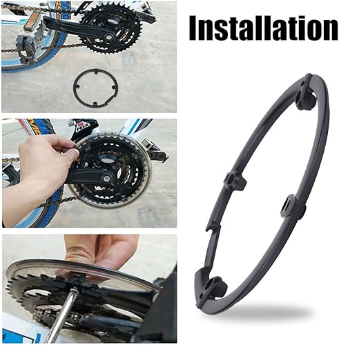 Miniatura 4 de Keenso Protector de cadena para bicicleta de montaña, cubierta duradera para bielas de 4 agujeros, accesorios de protección de cadena para bicicleta