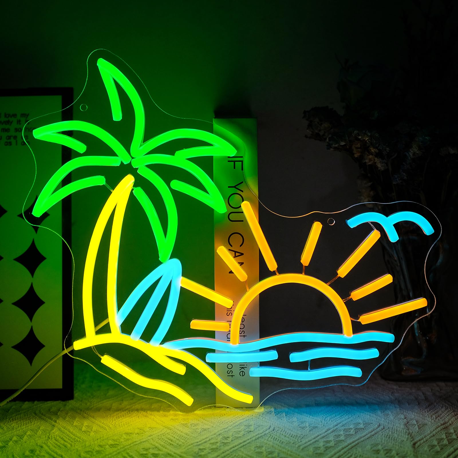 Amazon.co.jp: Virlusy Tropic ネオンサイン 壁装飾 調光可能