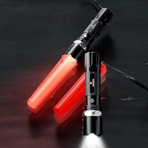 SIMAZO Paquete de 2 varitas de tráfico, linterna LED de tráfico de 11 pulgadas con 5 modos intermitentes, bastón de control de seguridad de tráfico SIMAZO Paquete de 2 varitas de tráfico, linterna LED de tráfico de 11 pulgadas con 5 modos intermitentes, bastón de control de seguridad de tráfico
