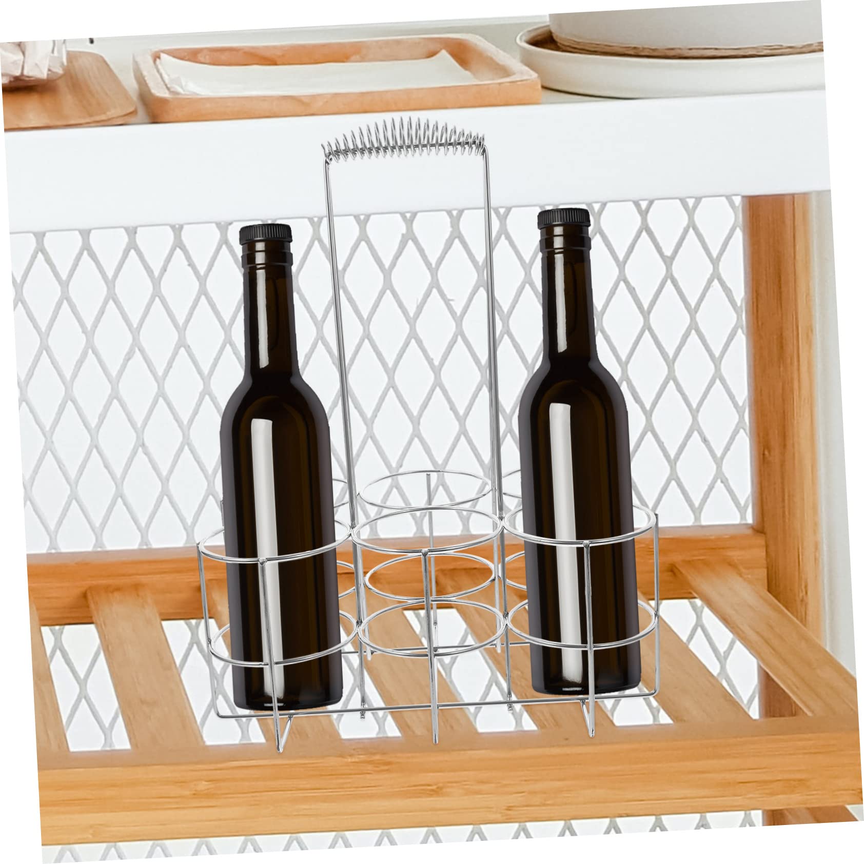Portabottiglie Di Birra Portatile in Lega Resistente, Cestino Portabicchieri Per Vino e Birra, Organizer Salvaspazio Per Bar, Hotel e Uso Domestico