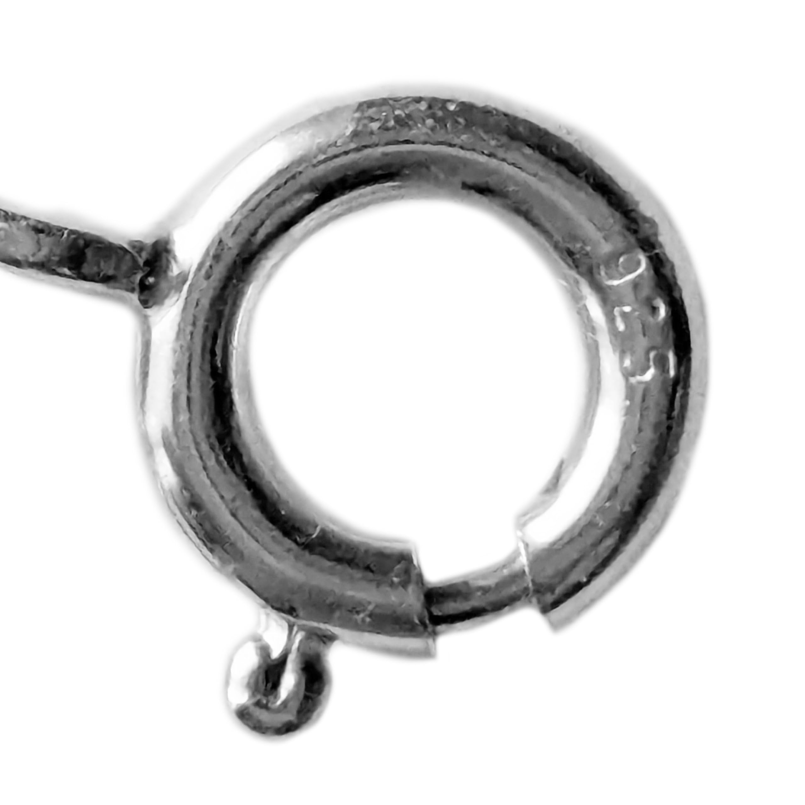 Collana labradorite in argento massiccio 925 - Dimensioni delle pietre 6 mm e 7 mm, Argento sterling, Labradorite