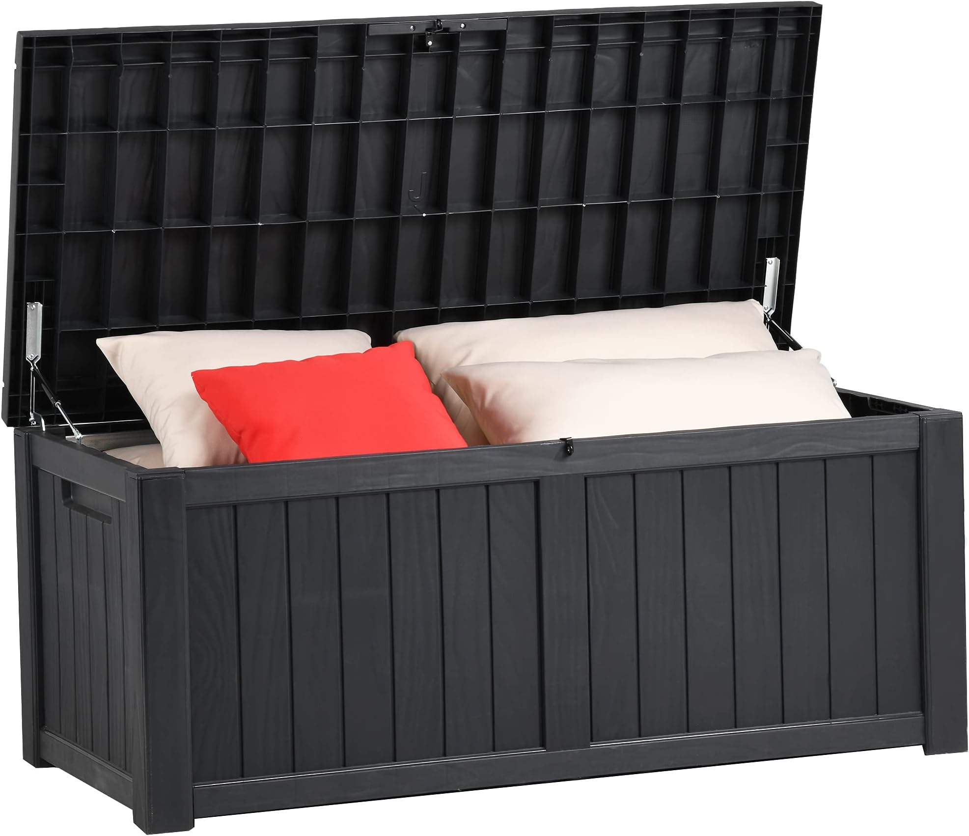 YITAHOME 190 Gallon Large Resin Deck Box Indoor Outdoor Storage for Patio Furniture, Outdoor Cushions, Garden Tools and Pool Toys (Black)