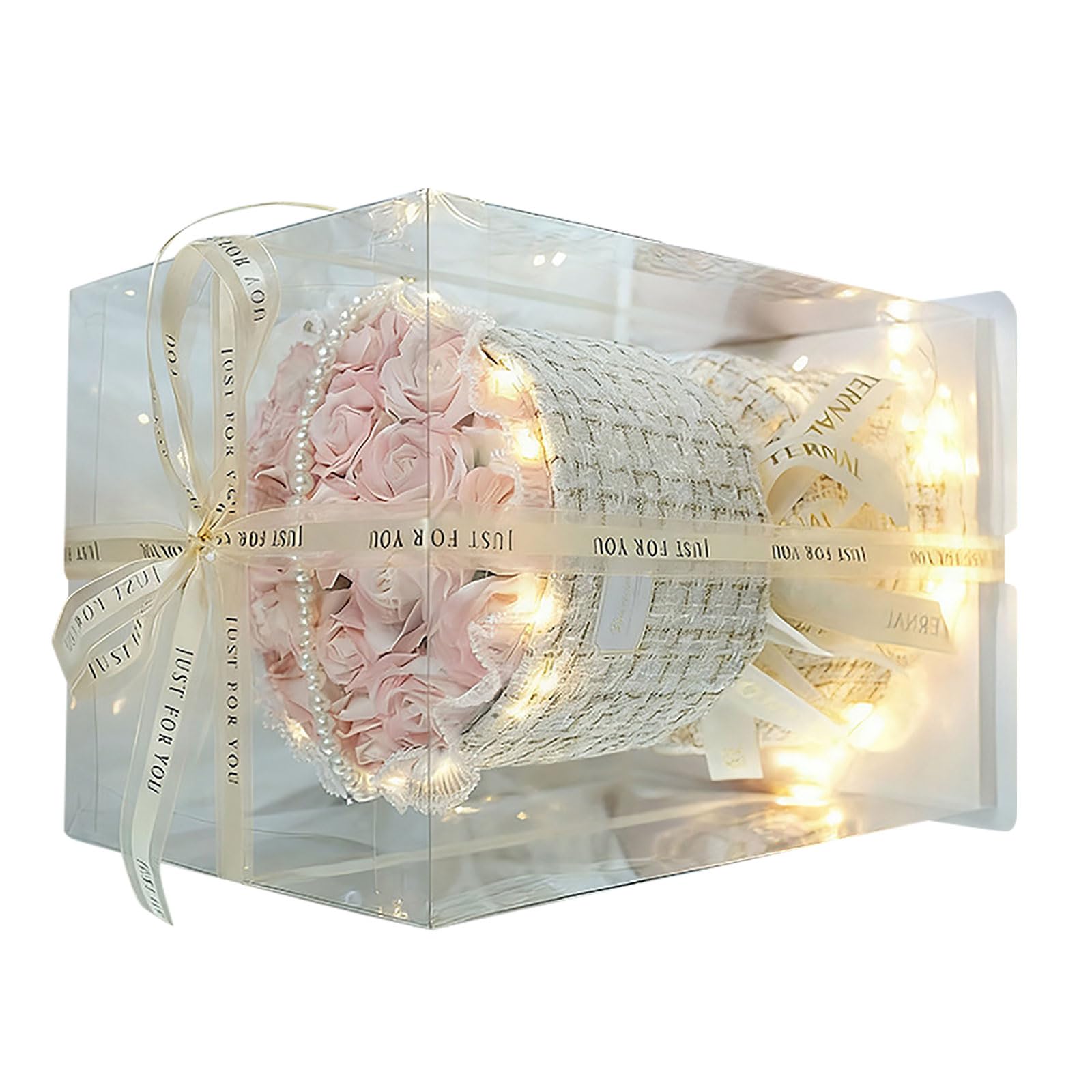 HGENAHGTF Fragrant Soap Roses Bouquets Centerpiece for Home Anniversary Decoration Elegant Artificial Rose Soap Roses Artificial Flower