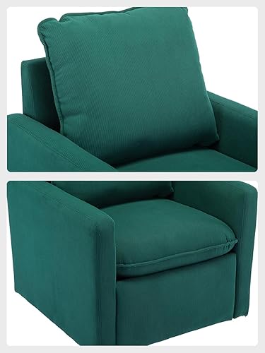 Miniatura 6 de Silla giratoria de barril de 360 grados, silla con brazo de ocio, moderna silla de sofá para sala de estar, dormitorio, oficina, salón, cómoda silla