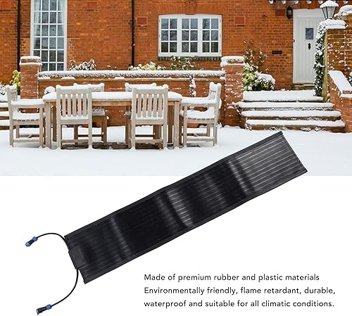 Miniatura 6 de TOPINCN Tapete calefactable para derretir la nieve, tapete eléctrico para derretir nieve al aire libre, tapete calefactado al aire libre para