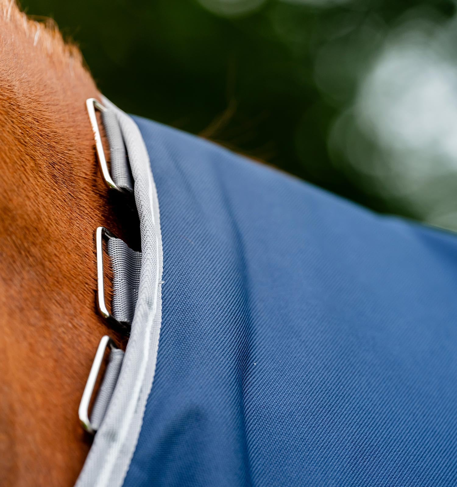 Horseware Amigo 1200D Original Turnout Lite 0g Decke wasserdicht Navy/Titanium Grey & Silver