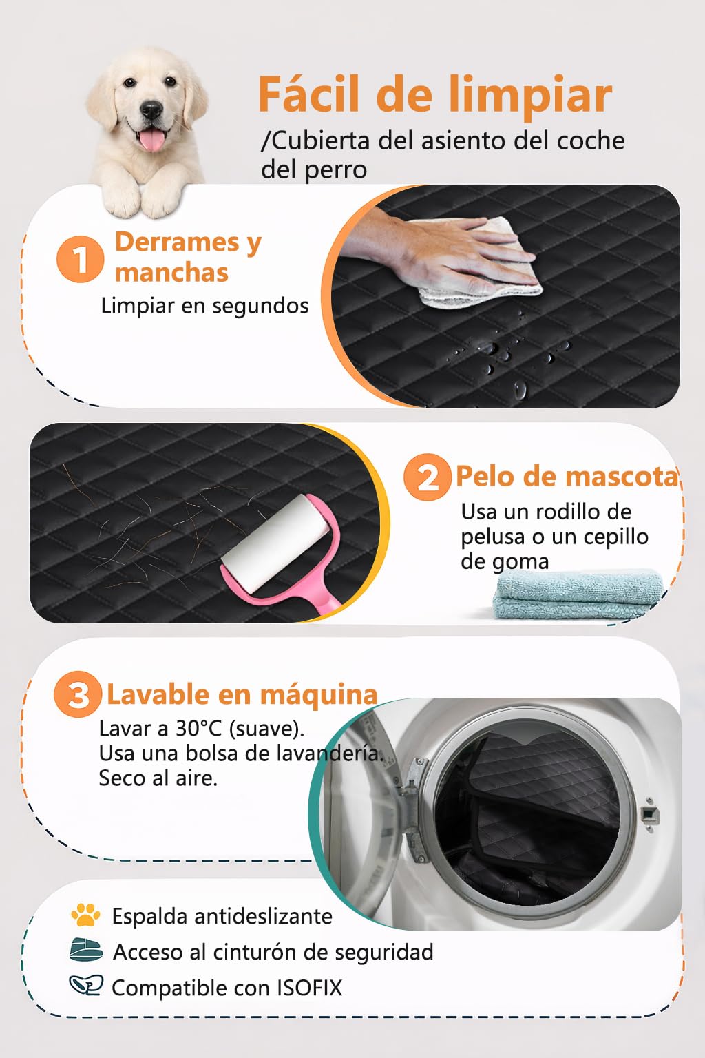 Alfheim Extensor de Asiento Trasero para Perro Capacidad para 180 kg | Funda Impermeable para Asiento Trasero de Coche, Perro Trasero Duro, Material Mejorado Hamaca Resistente a los Arañazos Cuna