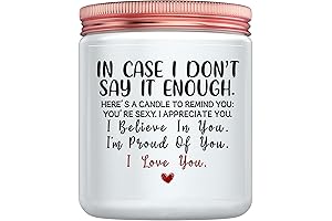 Romantic I Love You Engraved Candle: Unique Present for Anniversary, Birthday, or Valentine's Day