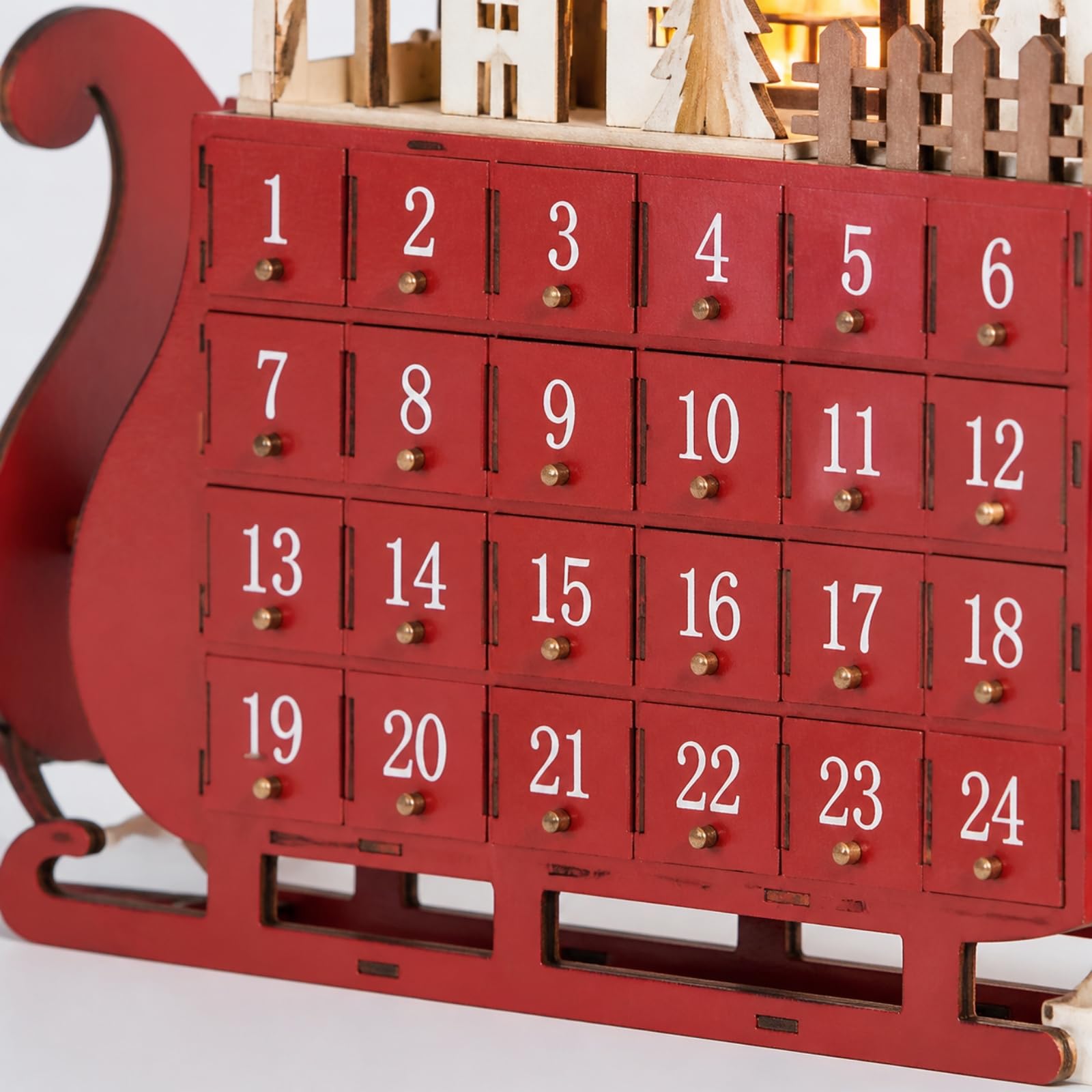 Calendario Dell'avvento in Legno