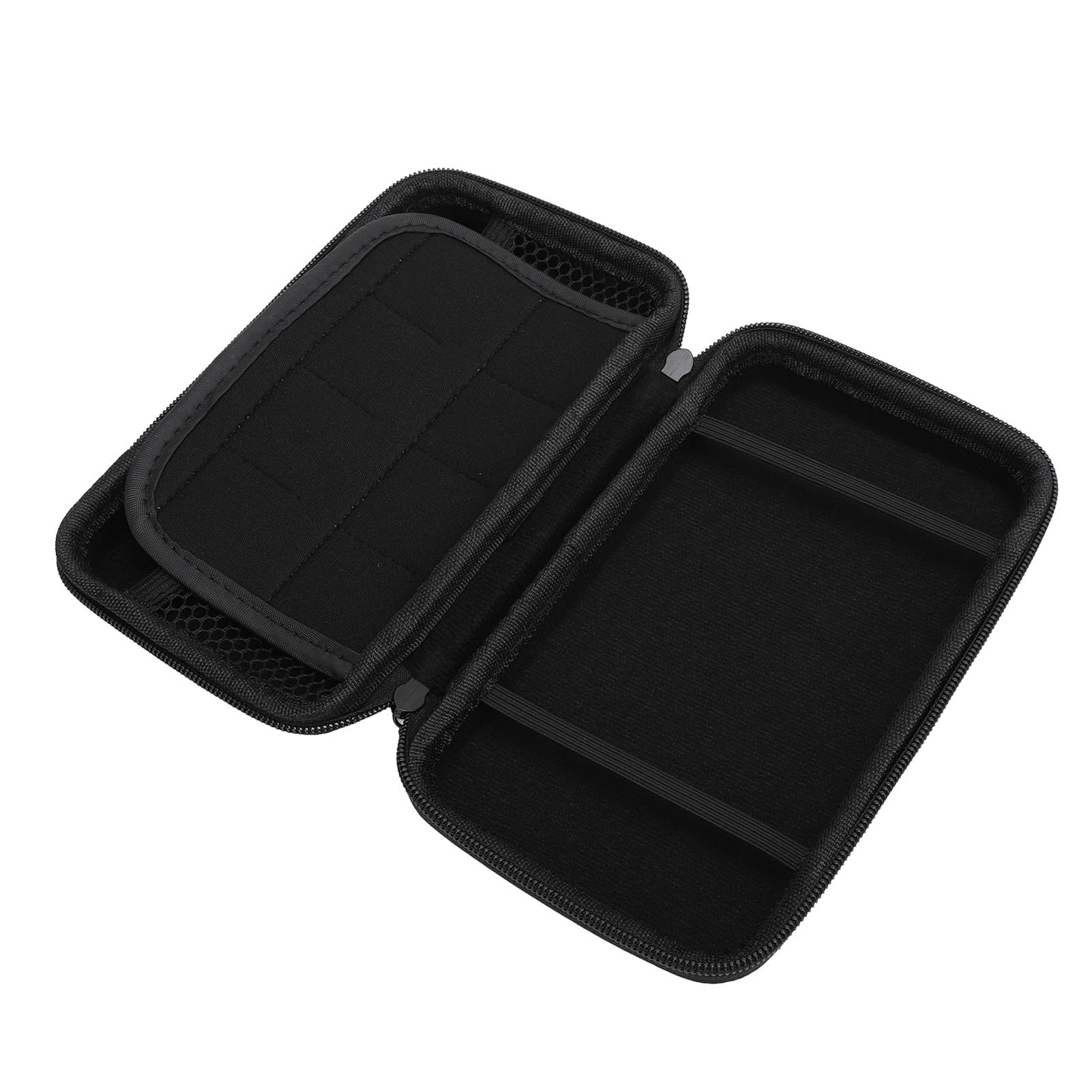 Plyisty Futerał do przenoszenia na 2DS XL, 2DS LL, nowy 3DS, 3DS i akcesoria, twardy futerał ochronny podróżny z 8 miejscami na gry i kieszenią wewnętrzną (czarny)