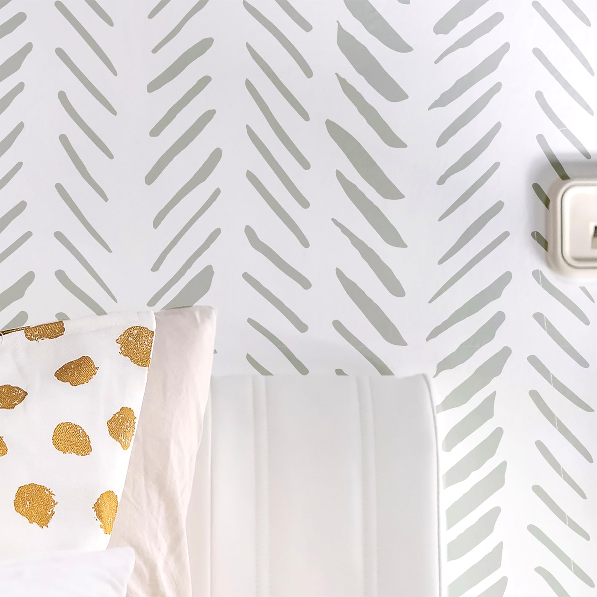 STENCILIT® Brushed Lines Wall Stencil for Painting, 2-Pack 16 x 24 Stencil, Geometric Wall Stencils for Painting Large Pattern, Modern Wall Stencils