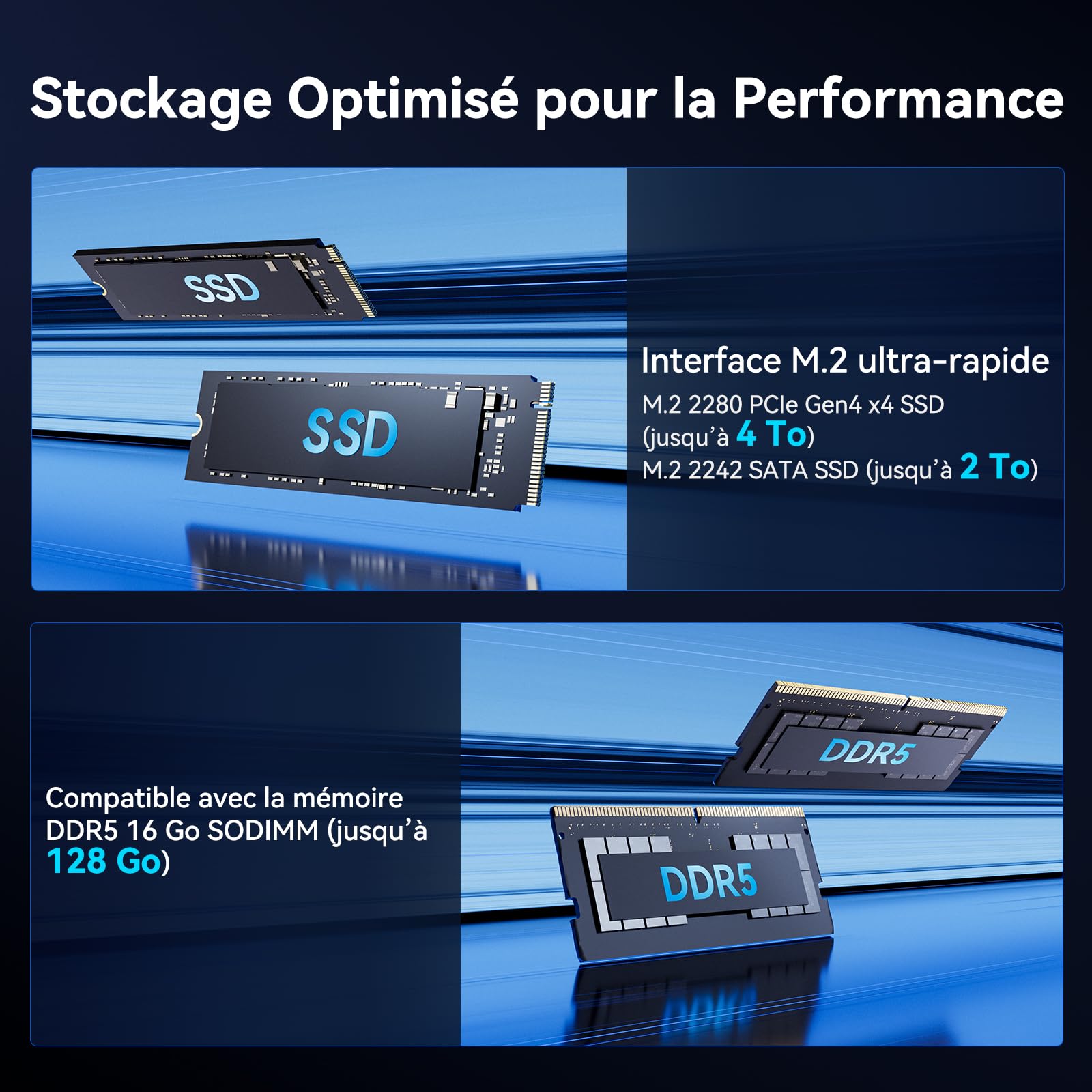 GEEKOM GT1 Mega Mini PC AI avec Intel Core Ultra 9-185H, Double LAN 2.5G | SSD 1To(jusqu'à 4To),Ultra-Silencieux <32dB, 16Go DDR5 Évolutif, Mini Ordinateur, 2x USB4, Lecteur de SD, 4 Écrans 8K, WiFi 7