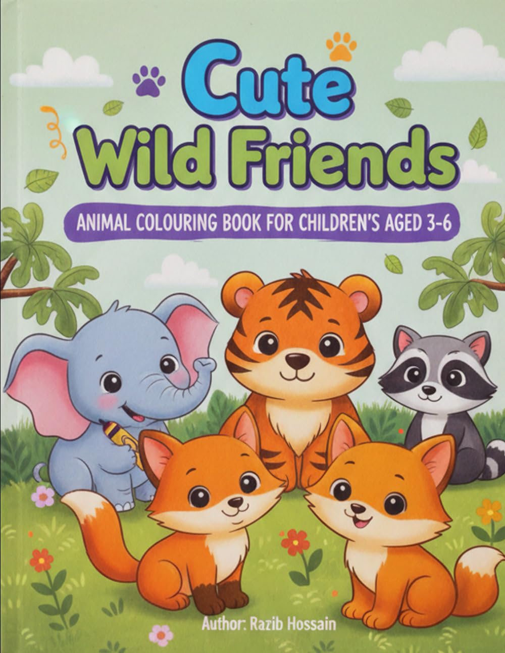 Children’s Coloring Book with Animal Illustrations: Fun and Easy Coloring Pages for Kids Ages 3-6