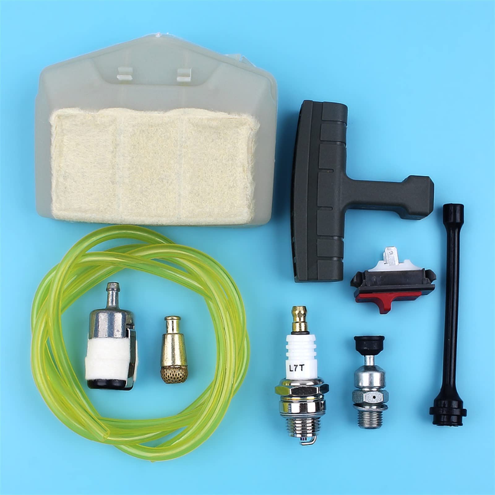 IWBR Kit de commutateur de mise au point de soupape de décompression de bougie d'allumage de filtre à mazout d'air adapté for le remplacement de Husqvarna 372 365 371 362 372XP Chaisnaw