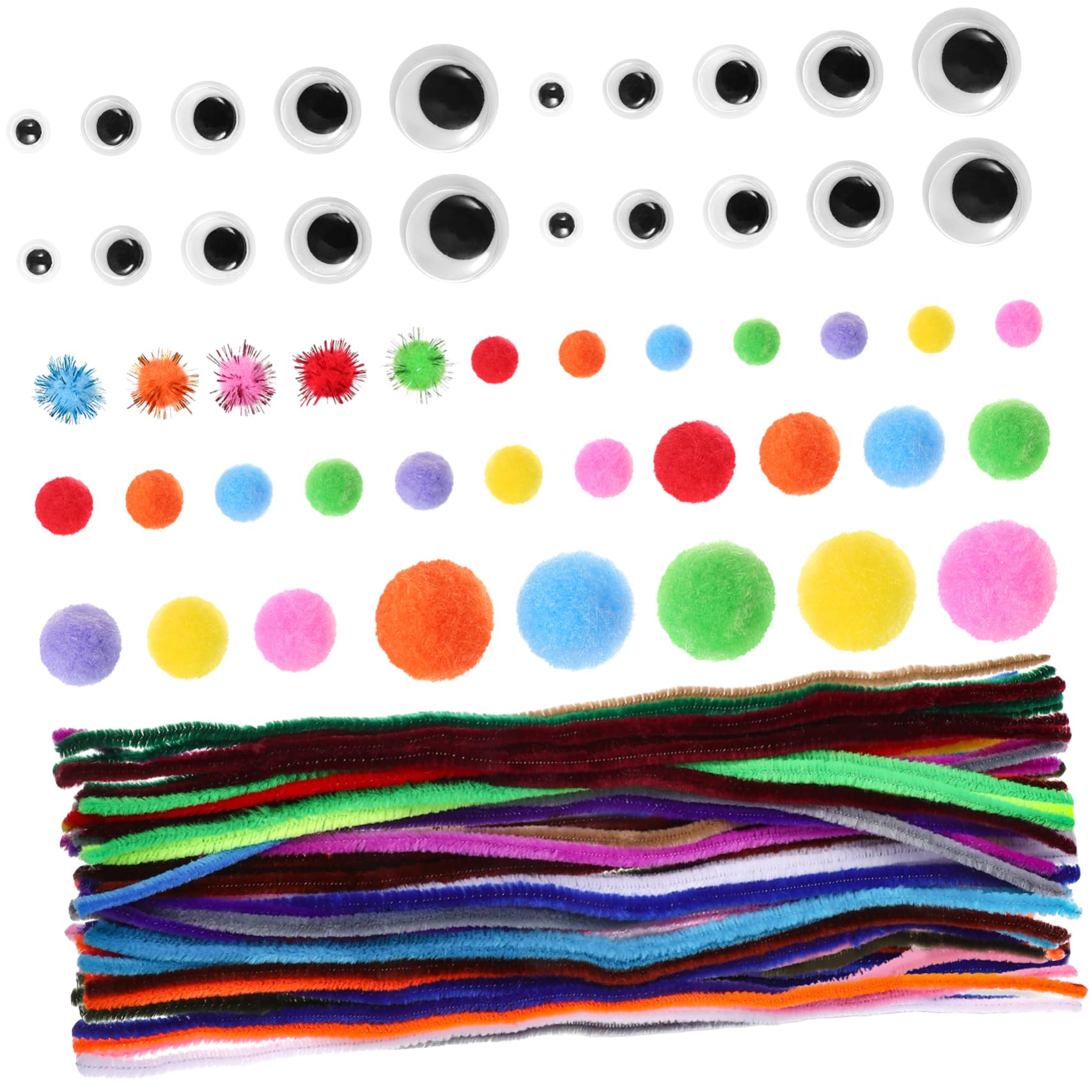 ERINGOGO Pipe Cleaners Set Flexible Craft Rods Hairballs for Boys and Toys DIY Projects