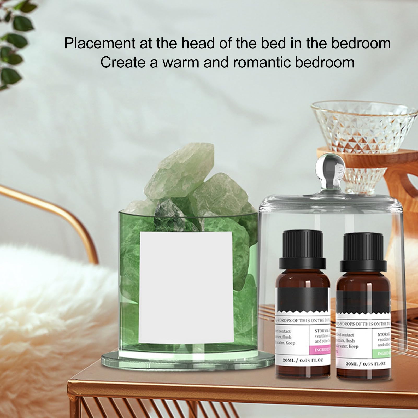2 Pezzi di Diffusori di Oli Essenziali in Pietra, Diffusore di Aromi 20 Ml Diffusore di Aromi in Pietra Decorativa Senza Fiamma Diffusori in Pietra per Oli