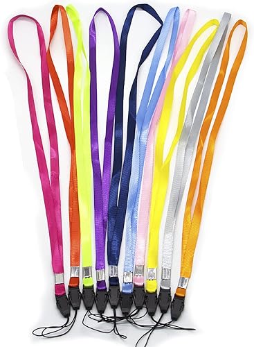 Cordones para llaves, llavero negro largo para mujeres y hombres, lindo cordón para el cuello para tarjetas de identificación, cartera