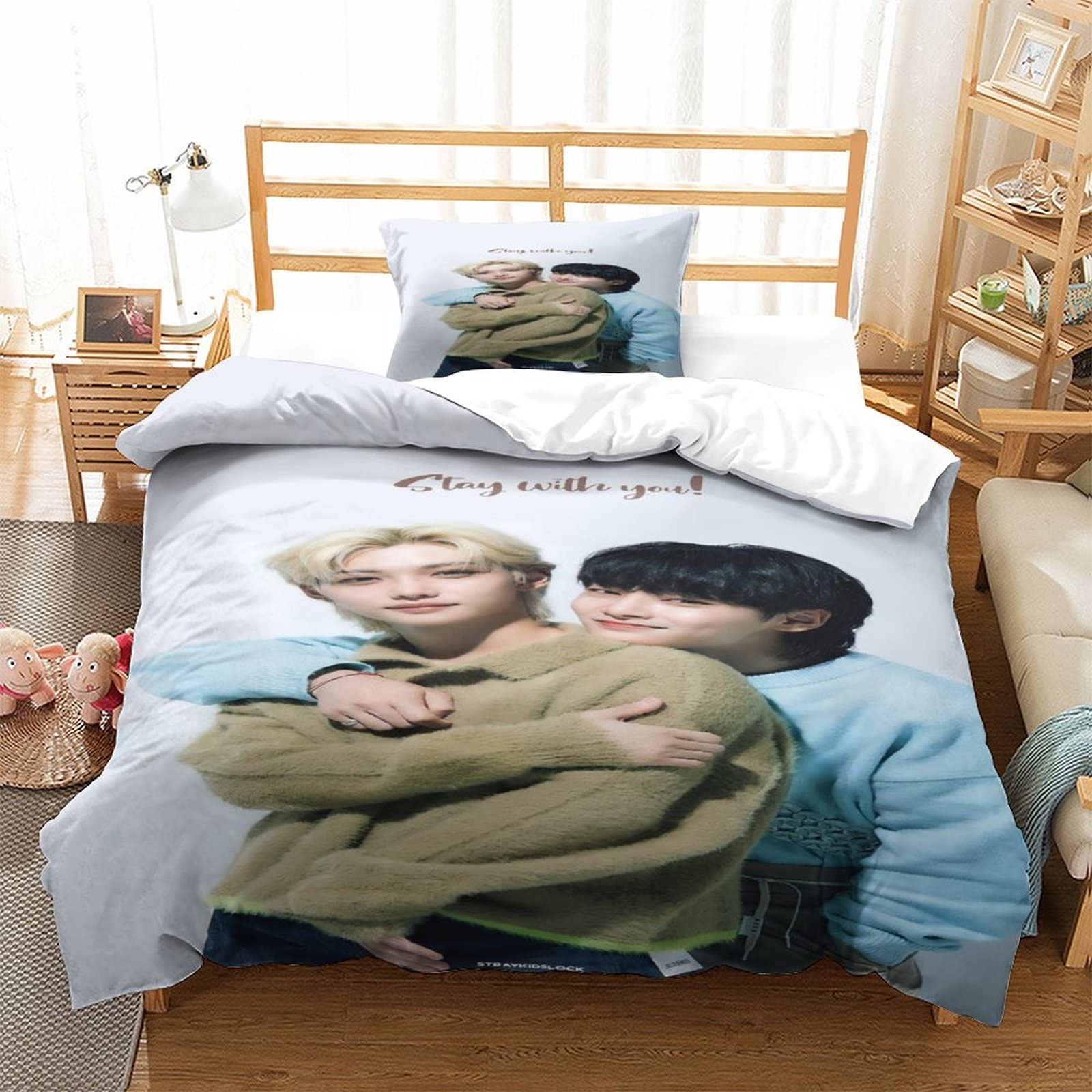 K-Pop Bettwäsche Set 135x200cm - Zoey Mira Design Mit Kissenbezug Für Kinder