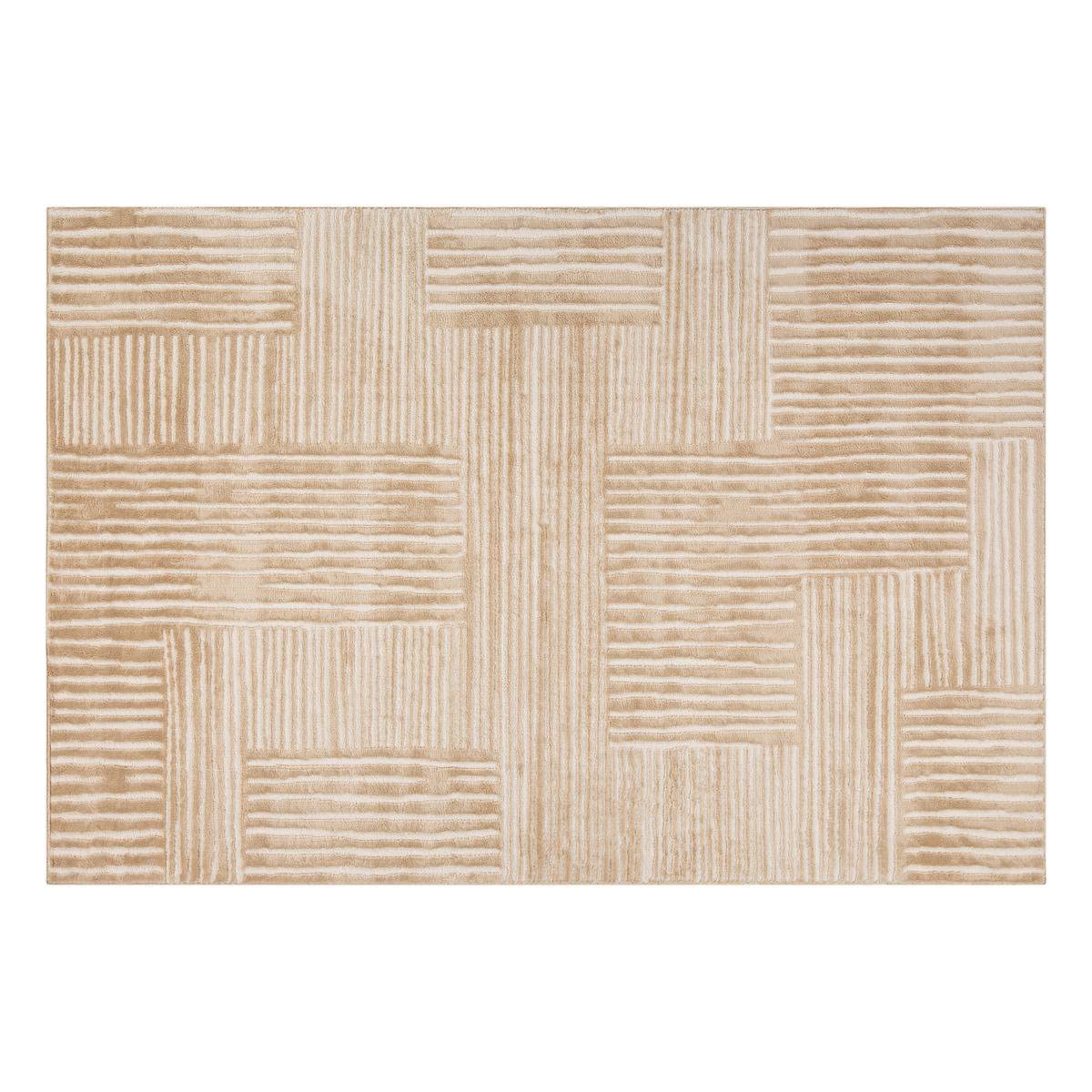 Tapis décoratif Ivoire en Relief 160 x 235 cm - Atmosphera