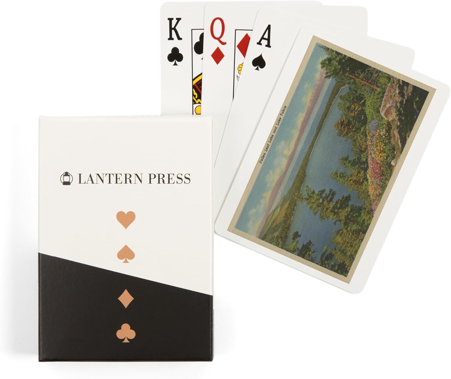 Lantern Press Lake Tahoe, CA, Fallen Leaf Lake and Lake Tahoe, 52 Playing Cards for Adults, Poker Size Card Deck
