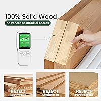 Vista 4 de 100% Solid Oak Dining Bench, Wood Bench for End of Bed with Rounded Corners, Entryway Benches for Farmhouse, Kitchen, Living Room(Walnut,12" L x