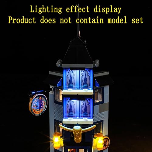Miniatura 8 de Kit de luces LED compatible con Lego Diagon Alley Weasleys' Wizard Wheezes - Juego de iluminación para el juego de modelos 76422 (juego de modelos