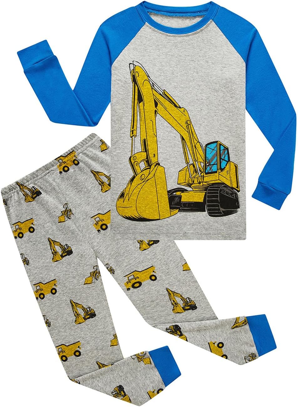 Cotton 4 Piece Pajamas Boys Long Sleeve Sets Toddler Boys Pjs Kids Sleepwear Sets - Image 3