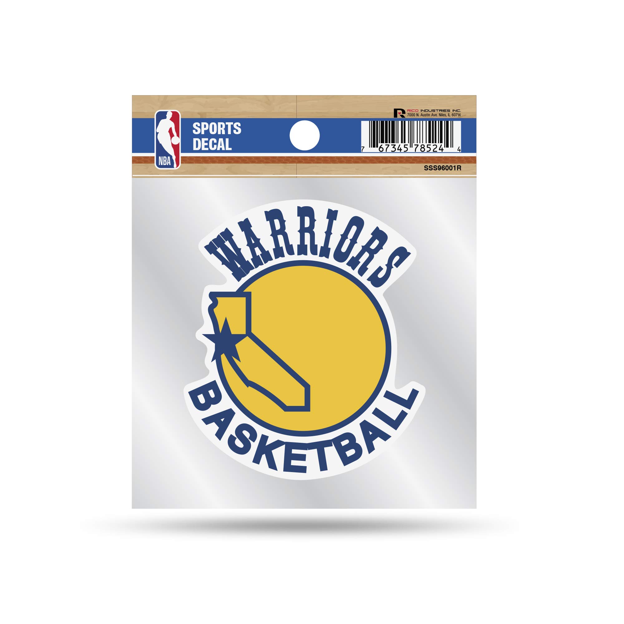 Rico Industries NBA Golden State Warriors Retro 4"x4" Small Style - auto accessories | Mubboo