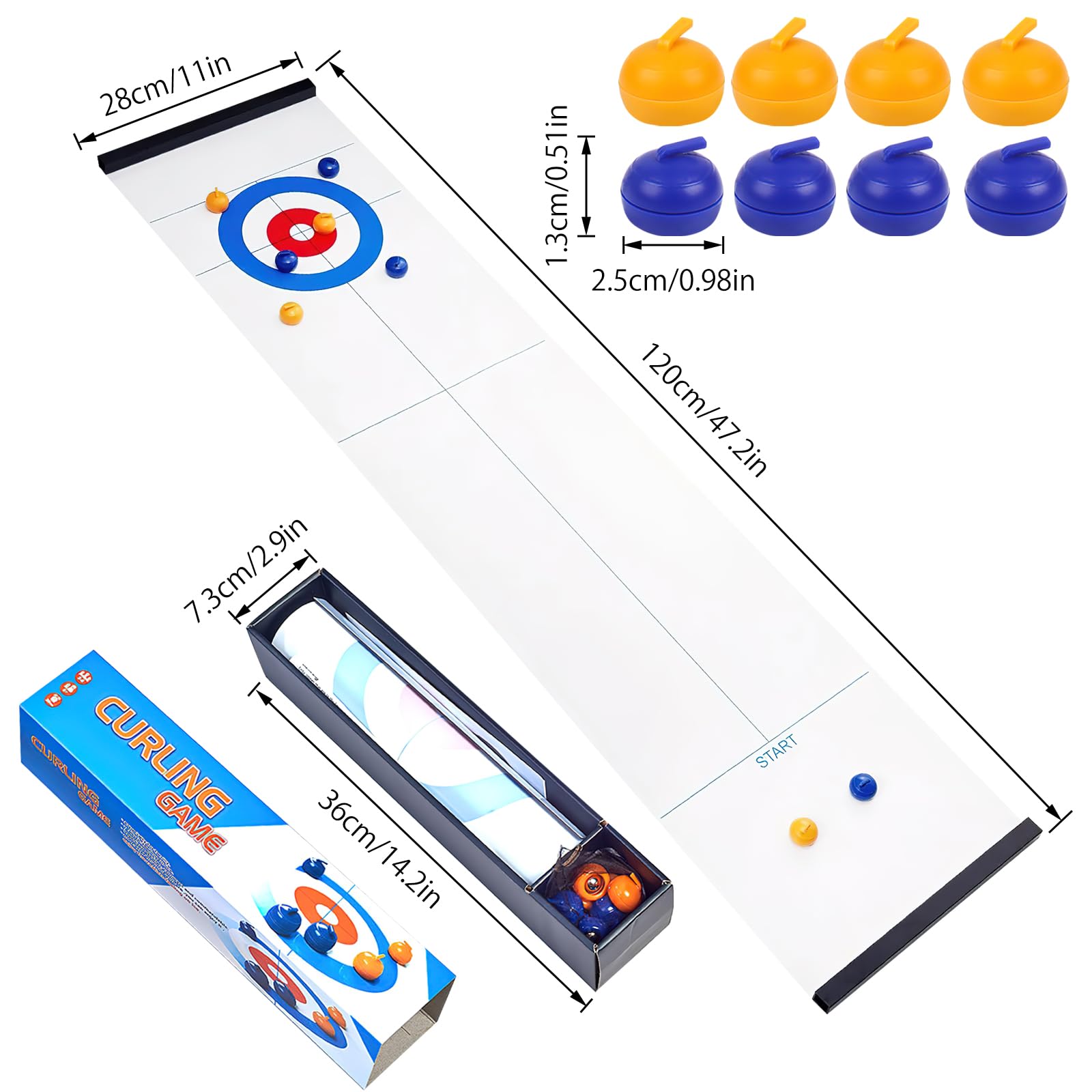 Mini mesa de curling juego Shuffleboard juego Shuffleboard mesa curling juego de mesa mini mesa de curling bolas de rizado mini mesa de curling bolas de mesa mesa rizado mini juegos de mesa