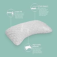 Vista 4 de Honeydew Essence Side Pillow- The Ultimate Luxury Neck Pillow- Fully Adjustable Support for Neck Pain Relief- Made in USA- Enhanced, Hypoallergenic