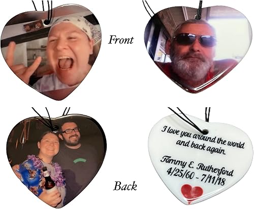 Miniatura 8 de Personalized Picture Christmas Ornaments (Heart)