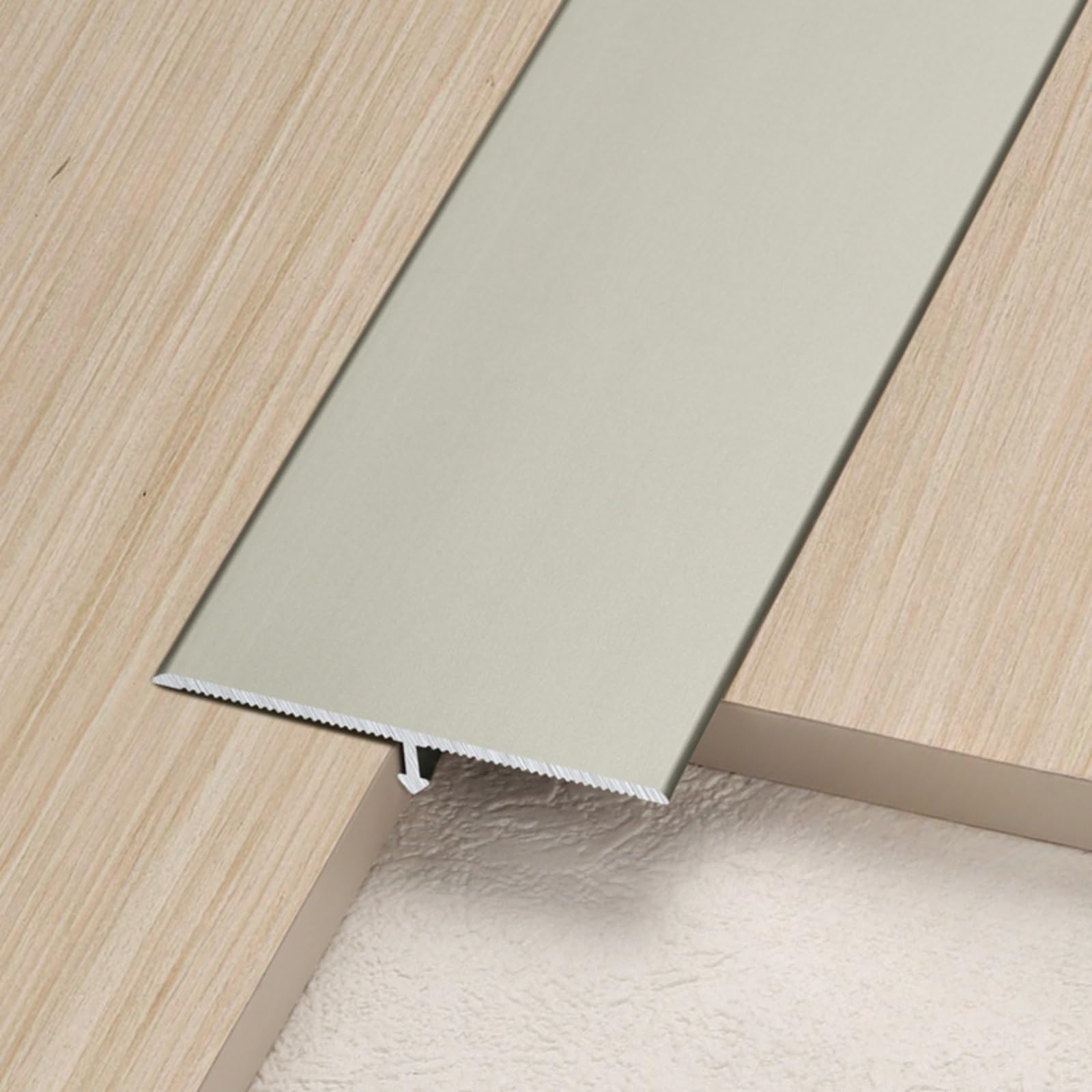 3 Stück Übergangsleiste Boden Aus Alu Selbstklebend, Länge 90cm, Breite 15 20 25 30 40 50 60mm T Profil Übergangsprofil Übergangsschiene, Türschwellen Leiste(Gunmetal Grey,1.5cm/0.59in)