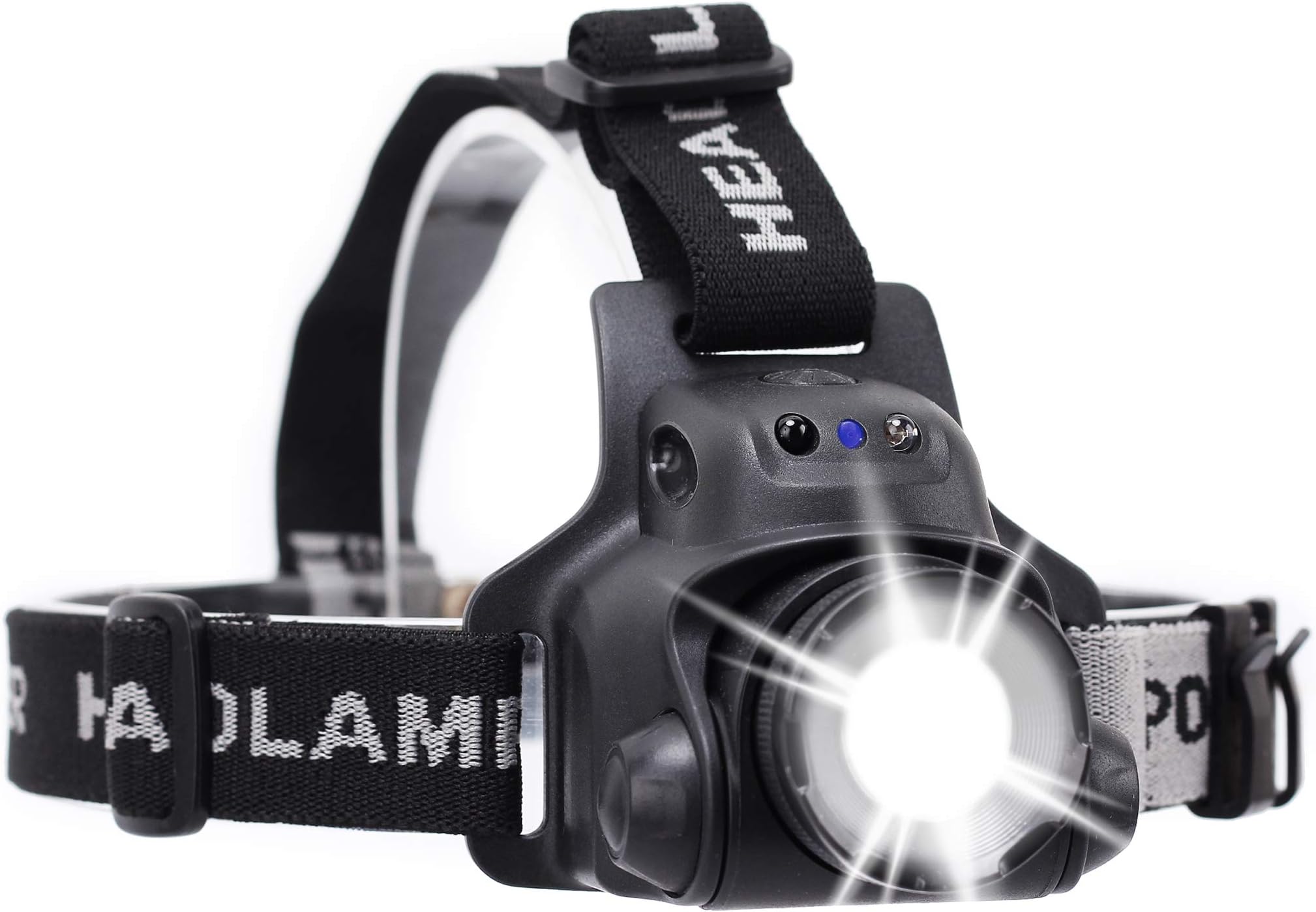 TOS Headlamp Adjustable Focal Length and Adjustable Angle Headlight Super Bright Waterproof Flashlight Intelligent Induction Headlamp Source Focusing Searchlight Head Lights for Camping Hiking Outdoor