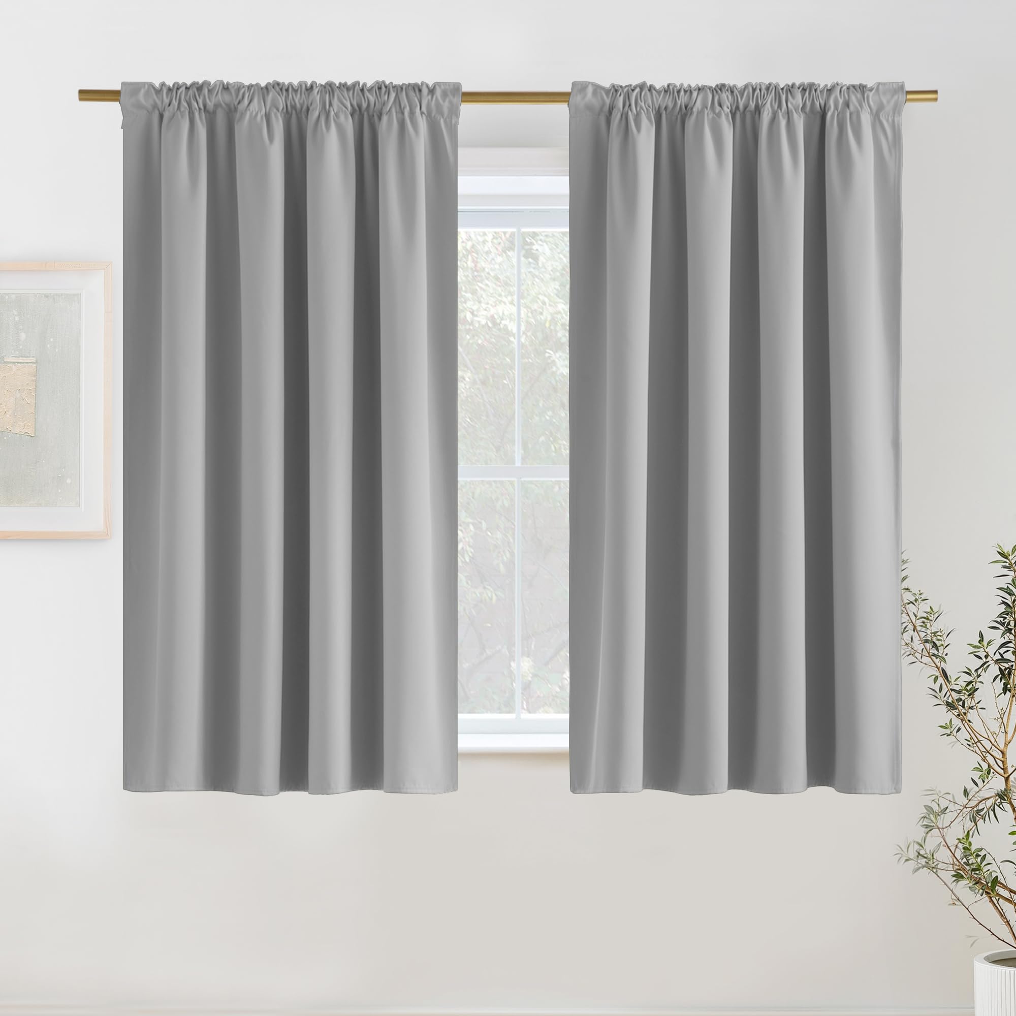 PONY DANCE 100% Blackout Curtains for Bedroom, Pencil Pleat Thermal Insulated Curtains - Image 2