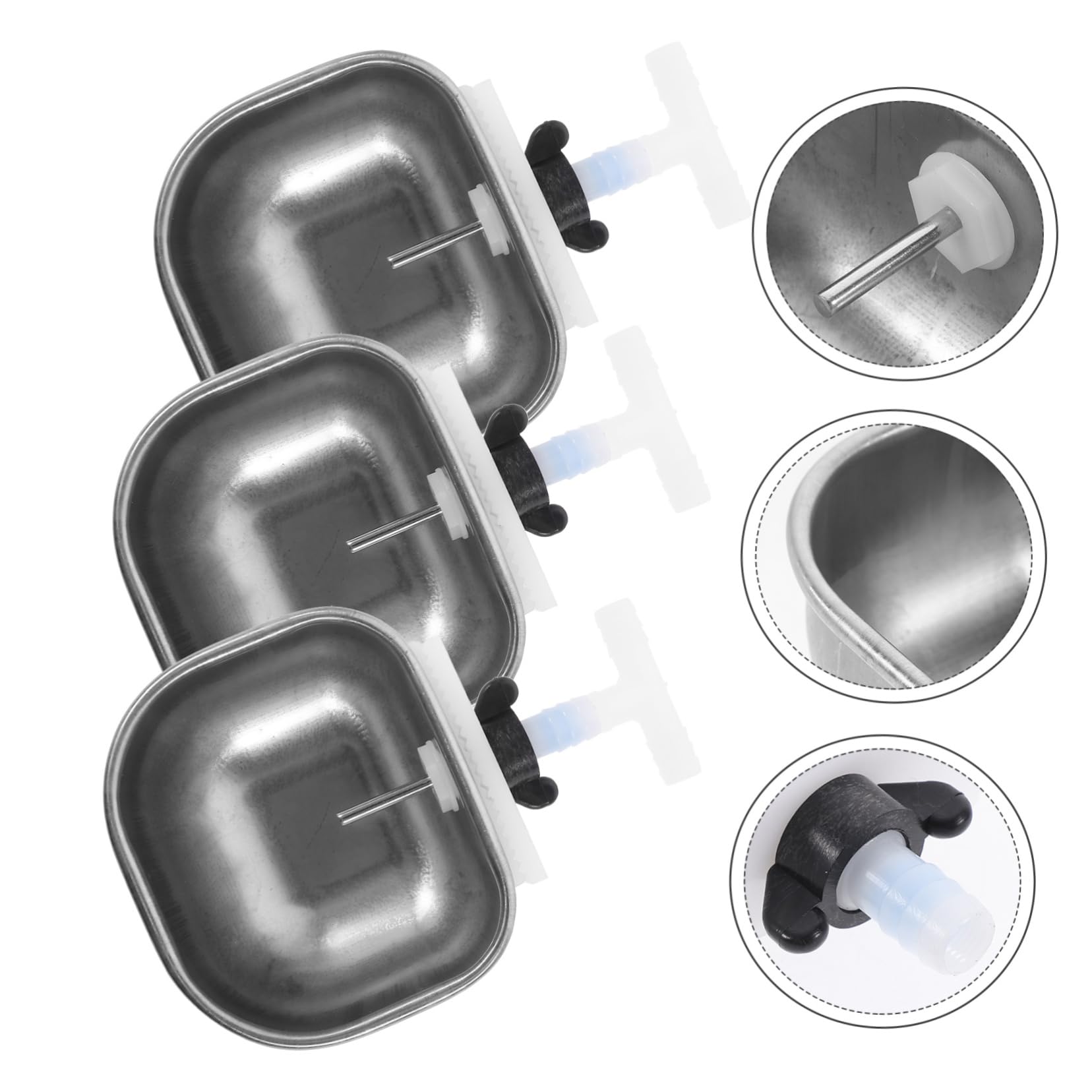 INOOMP 6pezzi Ciotola Per Inossidabile Per Conigli Bevitore Per Piccole Creature Facile e Installare Design Antisgocciolamento Accessorio Per Domestici