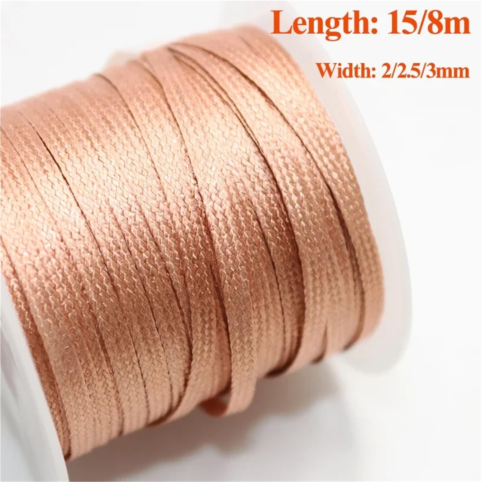 Kit Riparazione Paraurti Auto Filo di Rame 15/8M Lunghezza 2,0/2,5/3mm Larghezza Treccia dissaldante Stoppino Saldatura Rimozione Fili per PCB Saldatura BGA Rilavorazione(3mm x Length 15M)