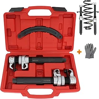 ReluxGo Coil Spring Compressor Tool Automotive 2 pcs Heavy Duty Macpherson Strut Spring Compressor Set with Safety Bracket for Car Truck ATV UTV, 2200 LB Capacity, Coil Spring Compression Tool