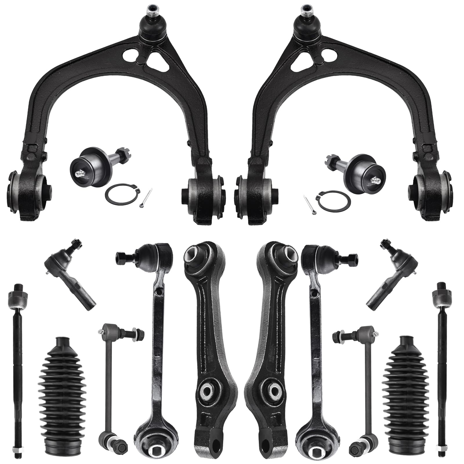 Photo 1 of **MISSING SOME PIECES**ASTARPRO - 16pcs Suspension Kit Front Upper and Lower Control Arms and Ball Joints/Tie Rod End Inner and Outer with Boot/Sway Bar Links Compatible with 2005-2010 300 Dodge Challenger Charger Magnum
