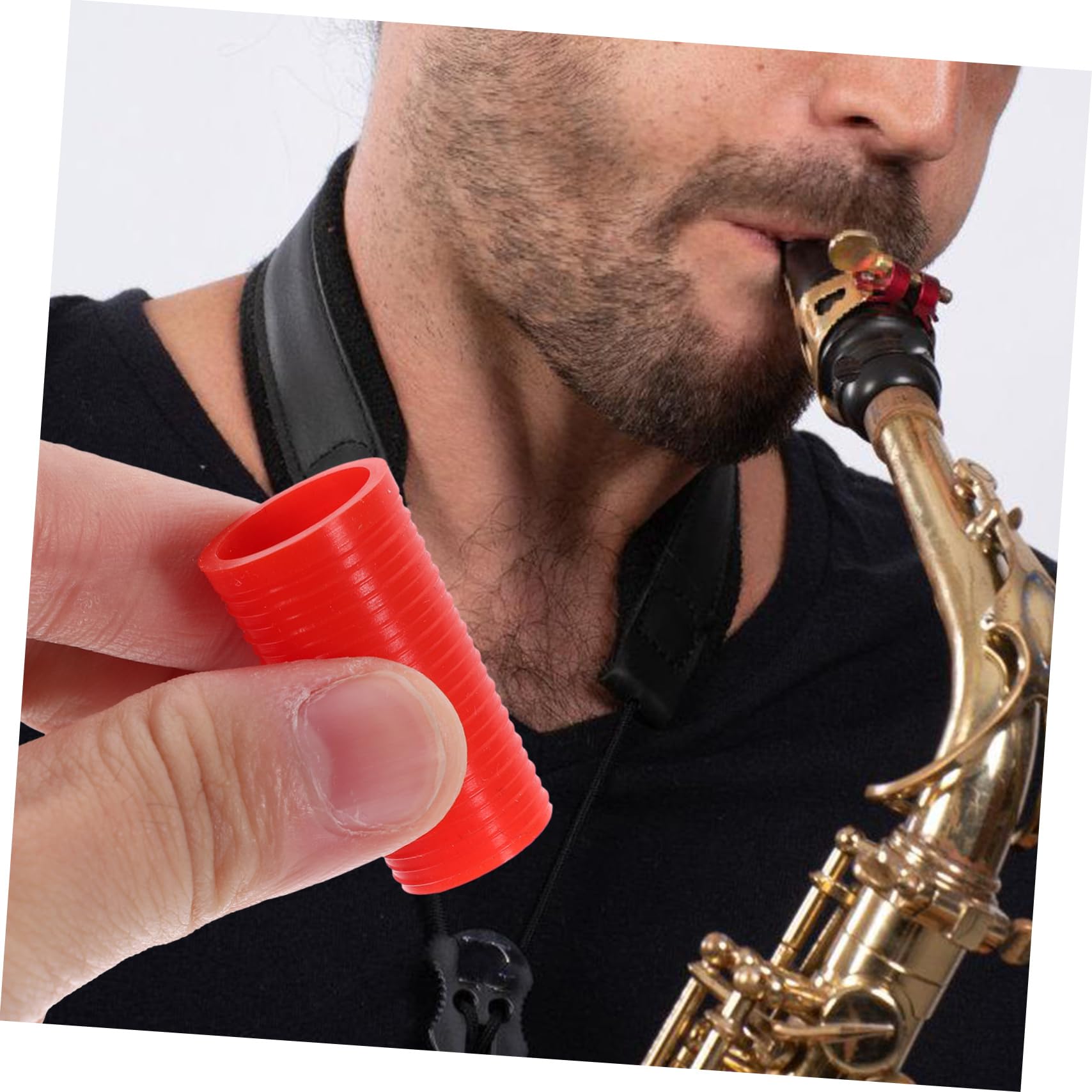 ibasenice Anelli in Silicone per Collo del Sassofono, 3 Pezzi, Facili da Rimuovere, Migliorano la Qualità del Suono per Sax Tenore e Accessori Fiati